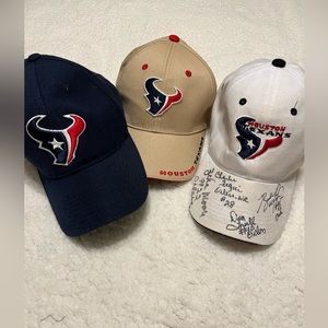 3 Texans hats